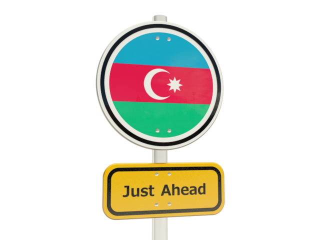 Road sign. Download flag icon of Azerbaijan at PNG format