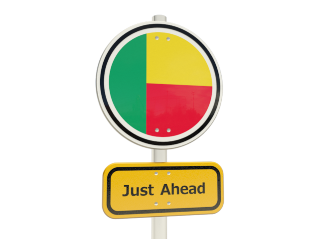 Road sign. Download flag icon of Benin at PNG format