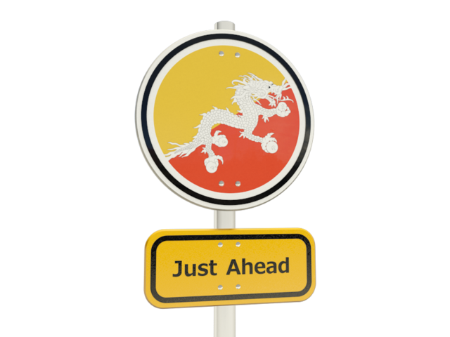 Road sign. Download flag icon of Bhutan at PNG format