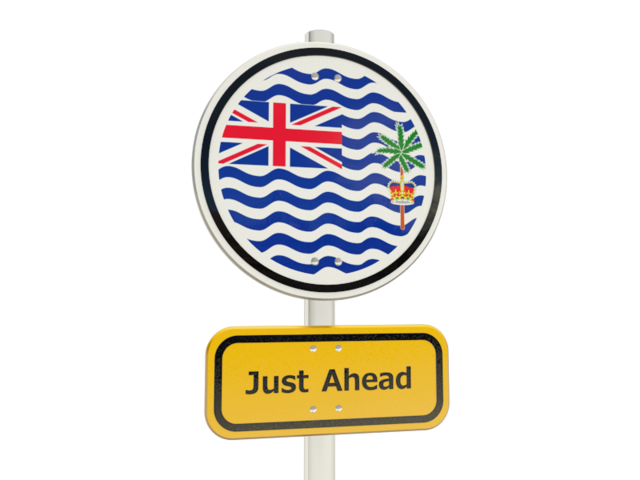 Дорожный знак. Скачать флаг. Британская территория в Индийском океане