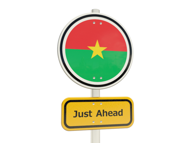 Дорожный знак. Скачать флаг. Буркина Фасо