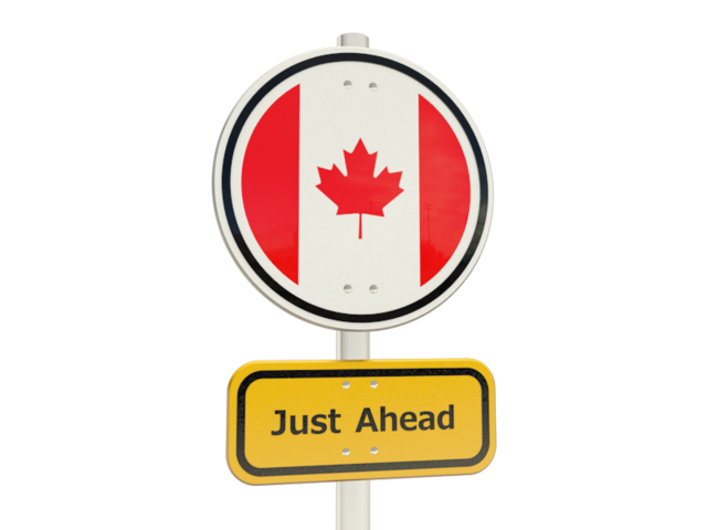 Дорожный знак. Скачать флаг. Канада