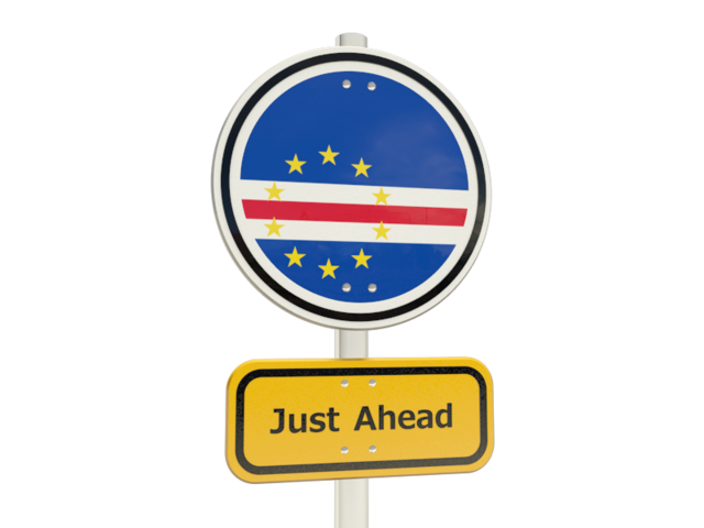 Road sign. Download flag icon of Cape Verde at PNG format