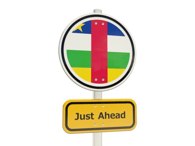 Дорожный знак. Скачать флаг. Центральноафриканская Республика