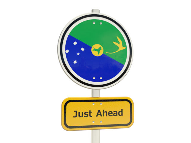 Road sign. Download flag icon of Christmas Island at PNG format
