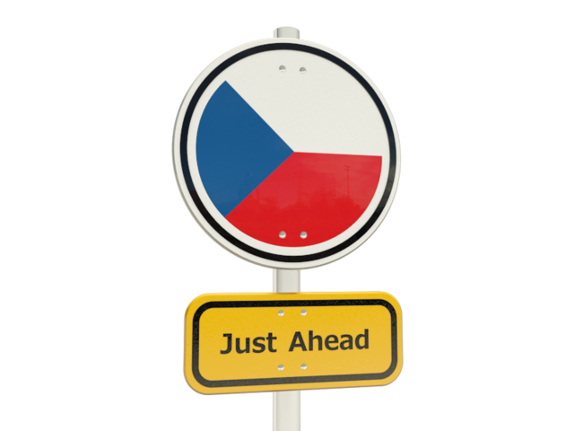 Road sign. Download flag icon of Czech Republic at PNG format