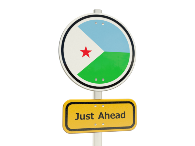 Road sign. Download flag icon of Djibouti at PNG format