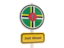 Dominica. Road sign. Download icon.