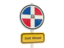 Dominican Republic. Road sign. Download icon.