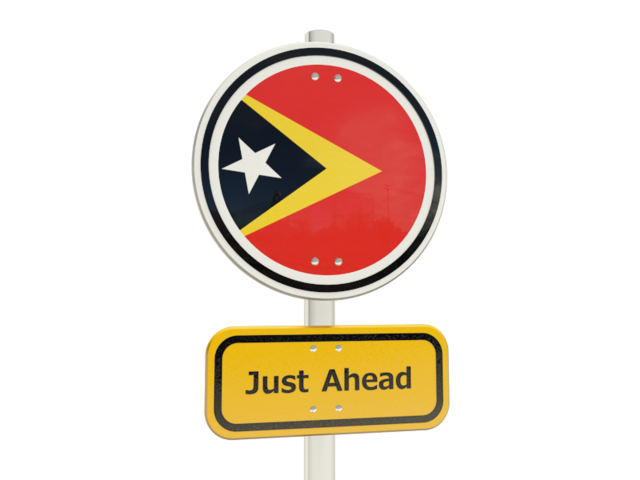 Road sign. Download flag icon of East Timor at PNG format