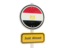 Egypt. Road sign. Download icon.