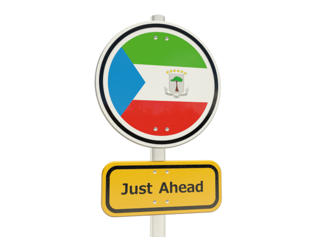 Road sign. Download flag icon of Equatorial Guinea at PNG format