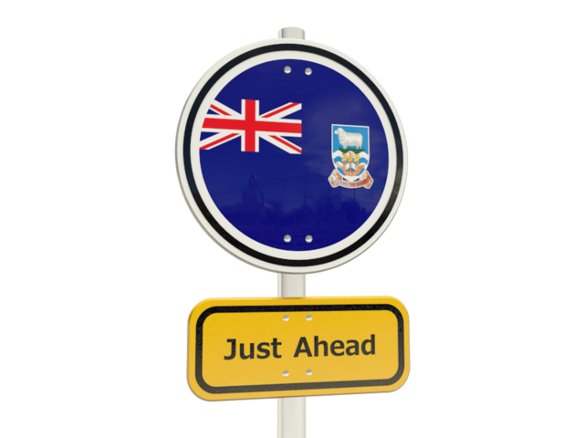 Road sign. Download flag icon of Falkland Islands at PNG format