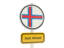 Faroe Islands. Road sign. Download icon.