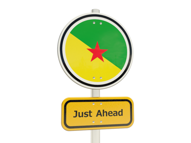 Road sign. Download flag icon of French Guiana at PNG format