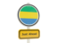 Gabon. Road sign. Download icon.