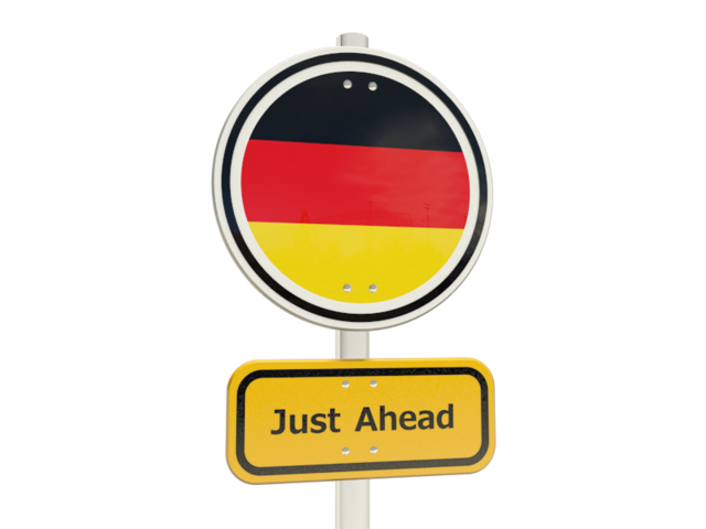 Дорожный знак. Скачать флаг. Германия