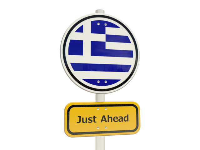 Road sign. Download flag icon of Greece at PNG format