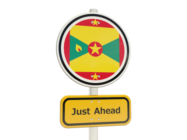 Road sign. Download flag icon of Grenada at PNG format