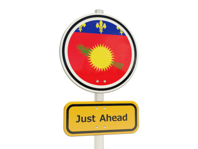 Road sign. Download flag icon of Guadeloupe at PNG format