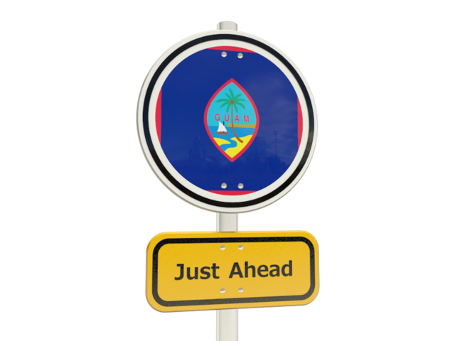 Road sign. Download flag icon of Guam at PNG format