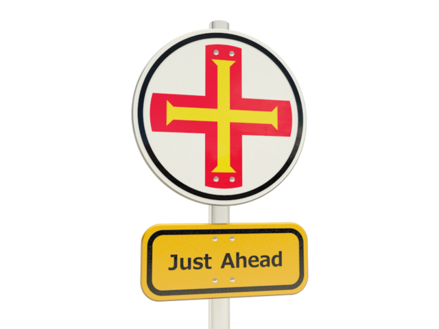 Road sign. Download flag icon of Guernsey at PNG format