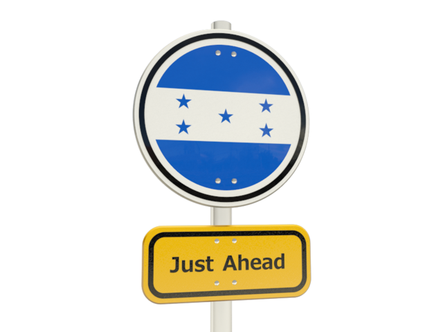 Road sign. Download flag icon of Honduras at PNG format