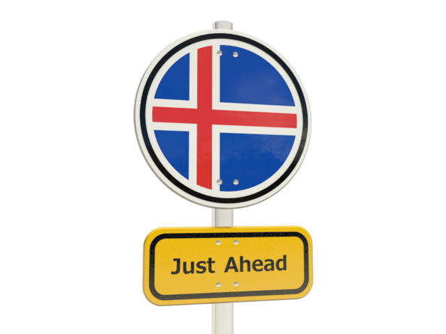Road sign. Download flag icon of Iceland at PNG format