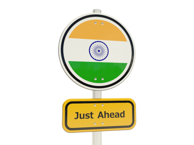 Road sign. Download flag icon of India at PNG format