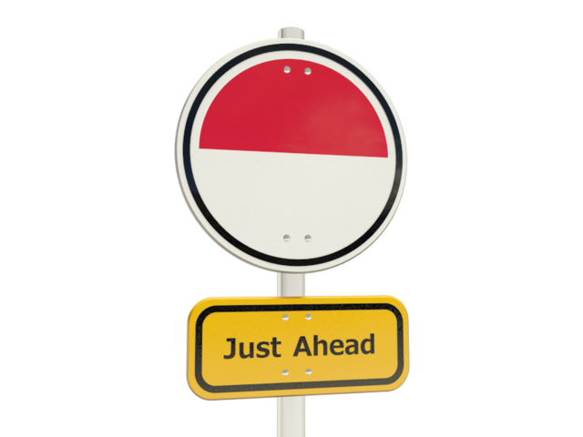 Дорожный знак. Скачать флаг. Индонезия