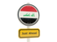 Iraq. Road sign. Download icon.