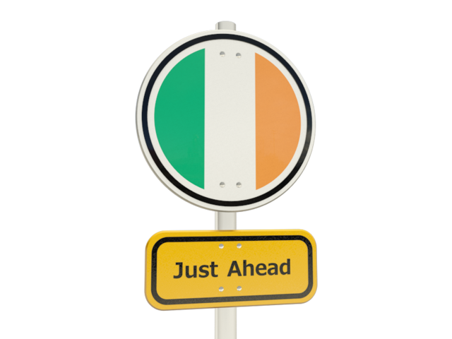 Road sign. Download flag icon of Ireland at PNG format