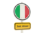 Italy. Road sign. Download icon.