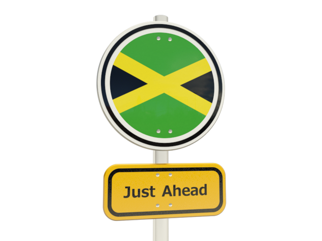 Road sign. Download flag icon of Jamaica at PNG format