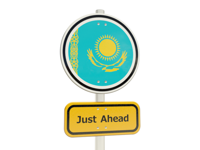 Road sign. Download flag icon of Kazakhstan at PNG format