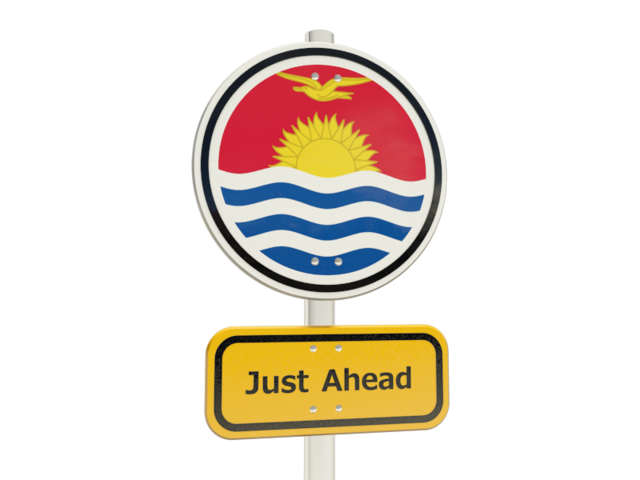 Дорожный знак. Скачать флаг. Кирибати