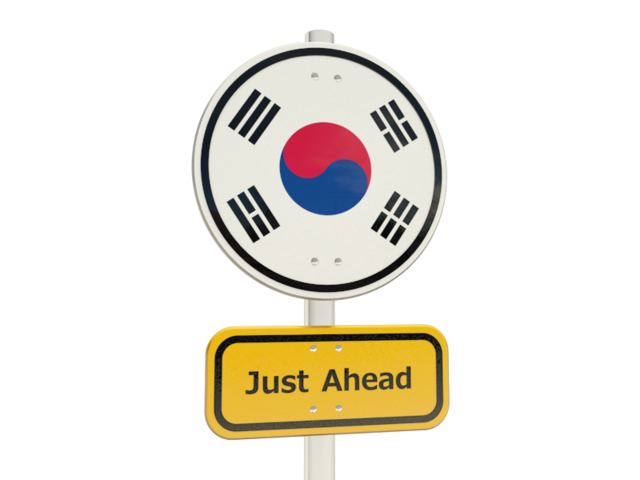 Road sign. Download flag icon of South Korea at PNG format