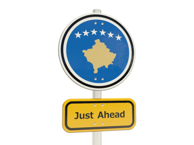 Road sign. Download flag icon of Kosovo at PNG format