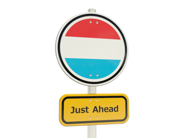 Road sign. Download flag icon of Luxembourg at PNG format