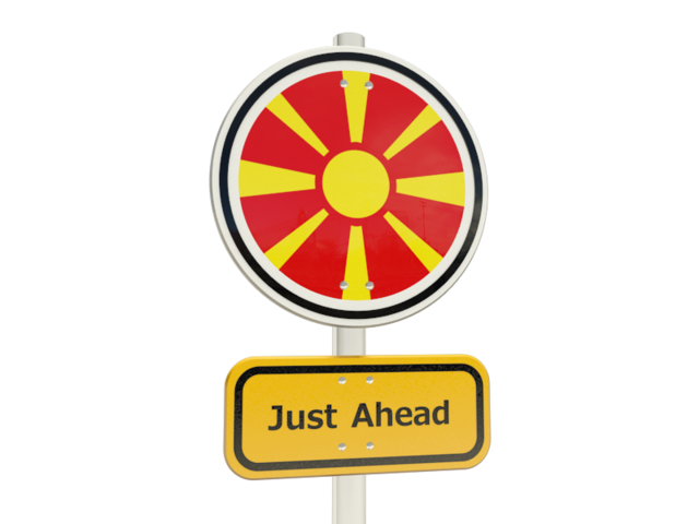 Road sign. Download flag icon of Macedonia at PNG format