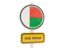 Madagascar. Road sign. Download icon.