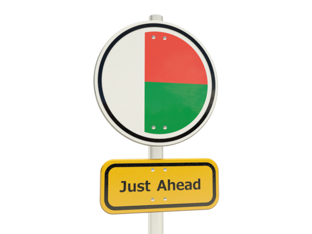 Road sign. Download flag icon of Madagascar at PNG format