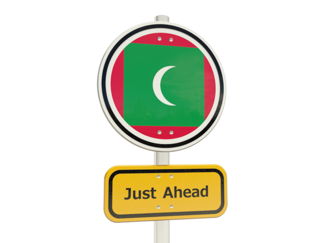 Road sign. Download flag icon of Maldives at PNG format