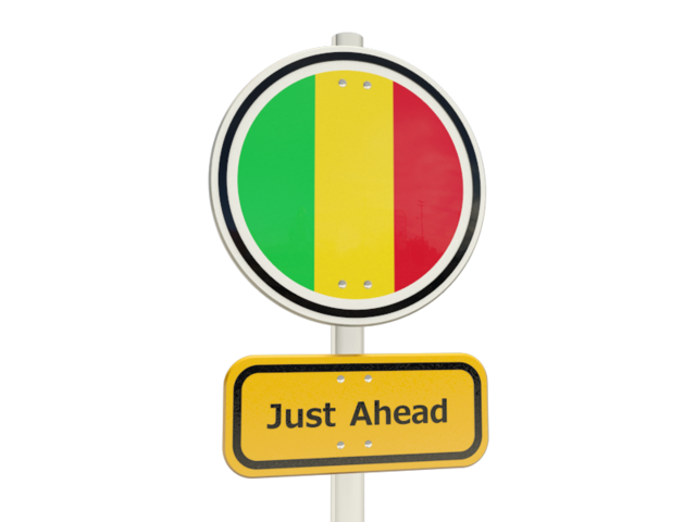 Road sign. Download flag icon of Mali at PNG format