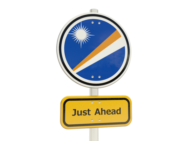 Road sign. Download flag icon of Marshall Islands at PNG format