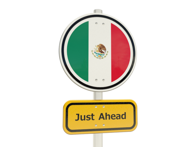 Дорожный знак. Скачать флаг. Мексика