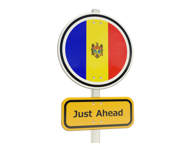Road sign. Download flag icon of Moldova at PNG format
