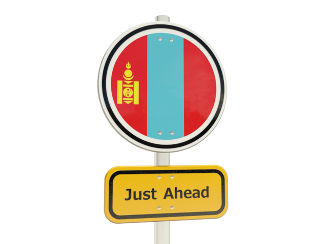 Road sign. Download flag icon of Mongolia at PNG format
