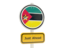 Mozambique. Road sign. Download icon.