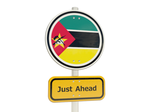 Road sign. Download flag icon of Mozambique at PNG format